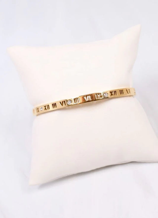 Benson Roman Numeral Bracelet GOLD