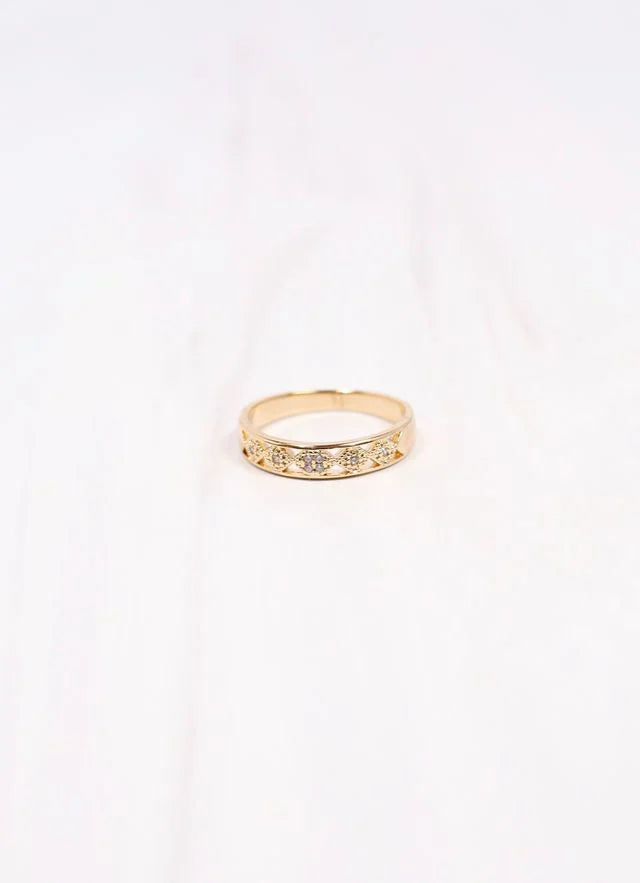 Ryerson CZ Cutout Ring GOLD