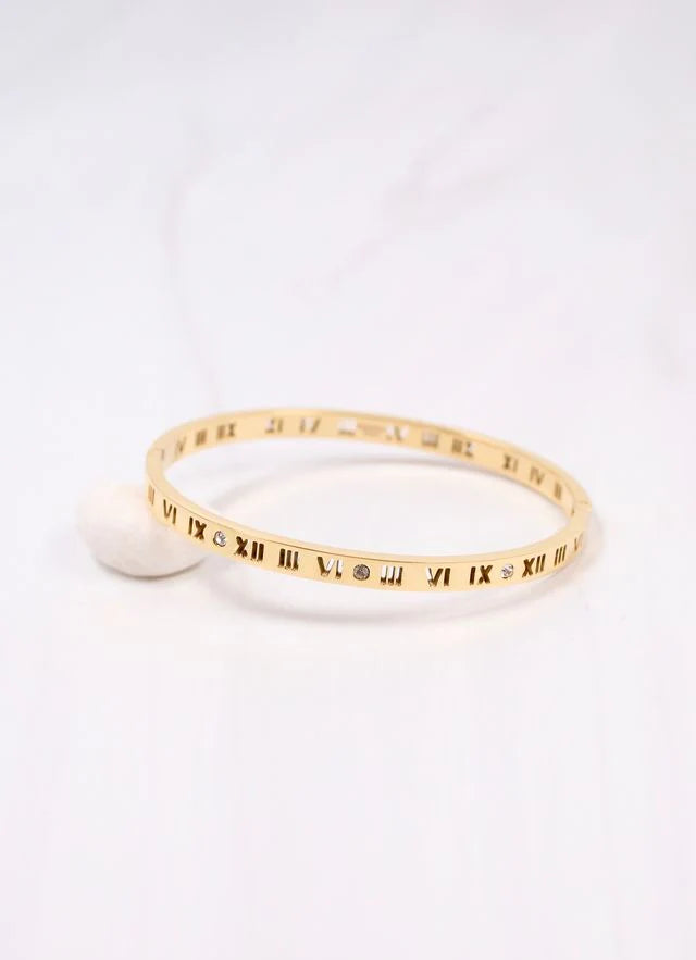 Benson Roman Numeral Bracelet GOLD