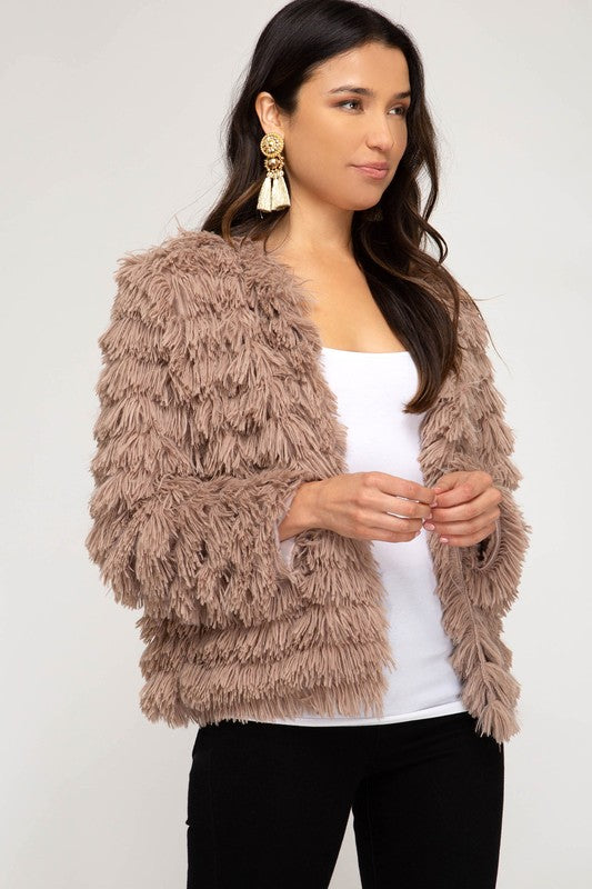 Fierce Faux Fur Jacket Mocha