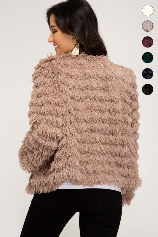 Fierce Faux Fur Jacket Mocha