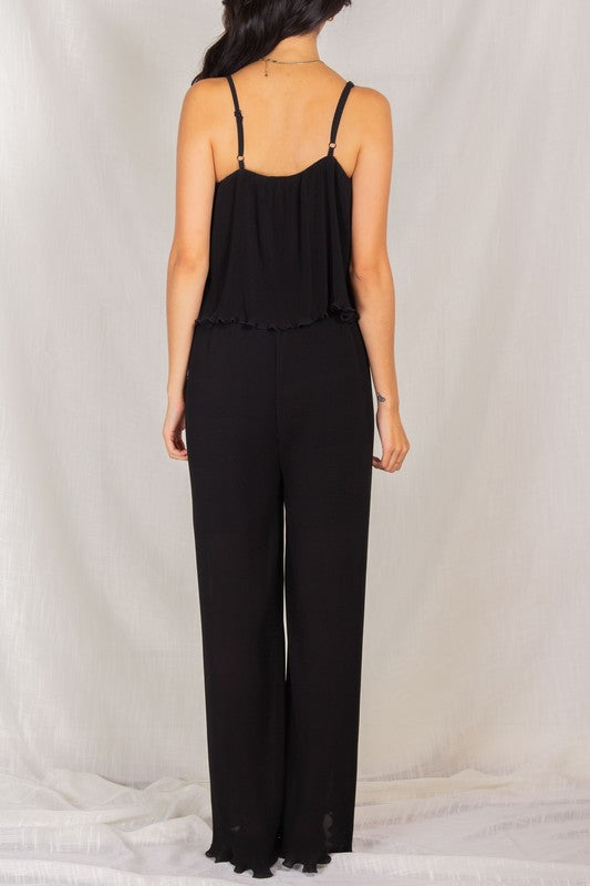 Poised Pleated Jumpsuit