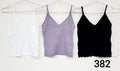 Floral Jacquard Crop Cami in Black and White