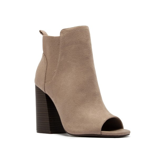 Paragon Peep Toe Bootie in Taupe