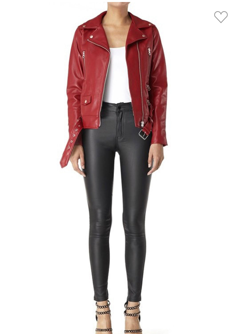 Lydia Faux Leather Skinny