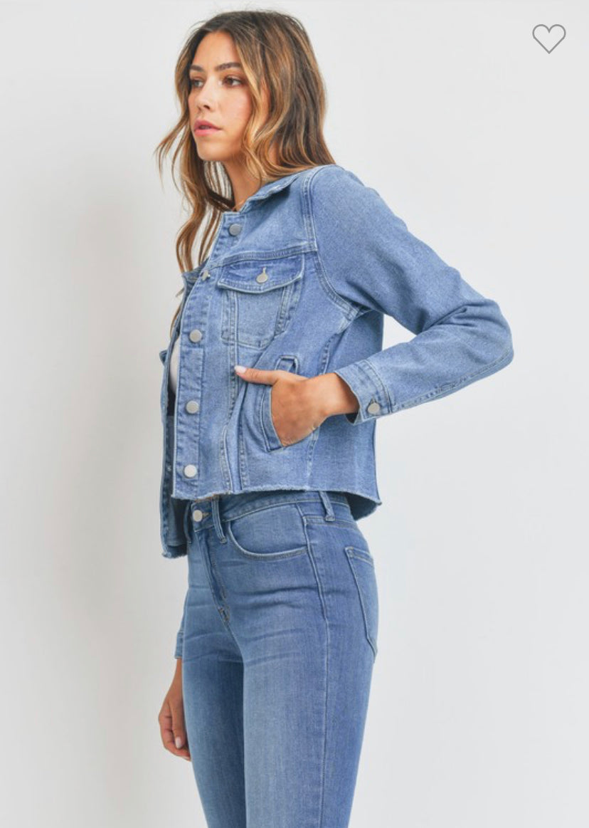 Carrie Cropped Denim Jacket