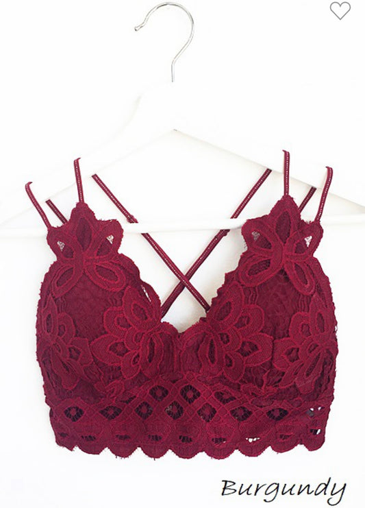 Brandy Bralette PLUS SIZE in Burgundy