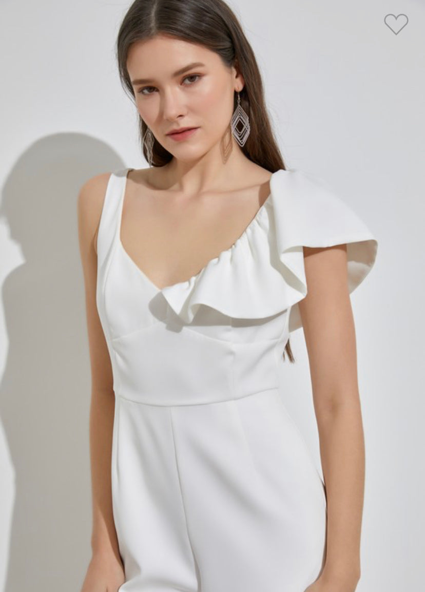 Rita Ruffle Shoulder Jumpsuit